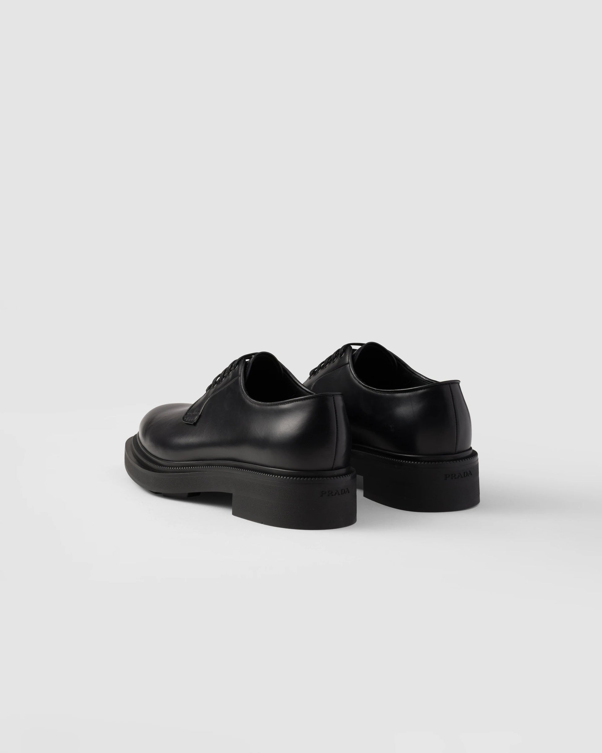 Brushed leather derby shoes