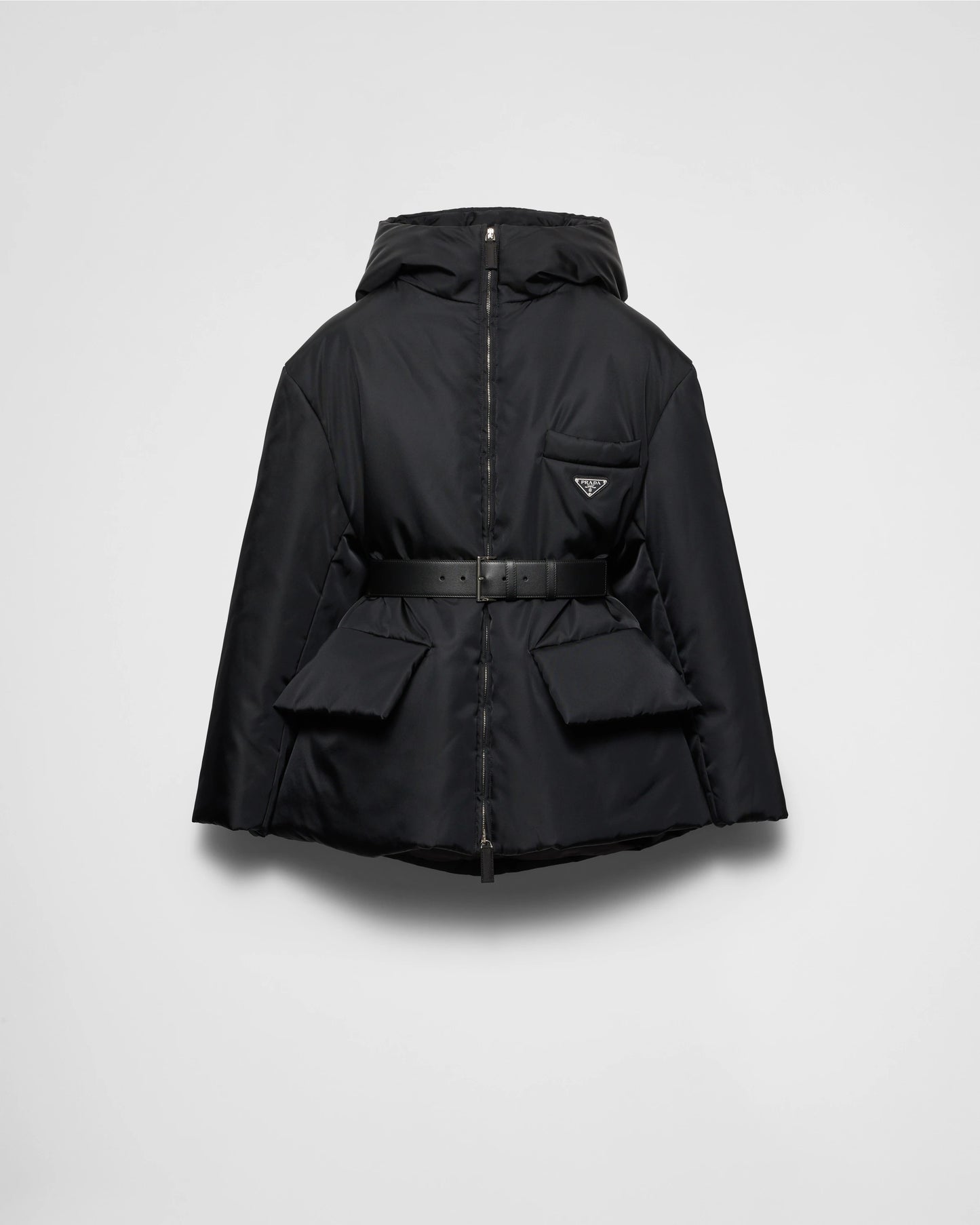 Re-Nylon hooded down jacket