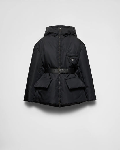 Re-Nylon hooded down jacket