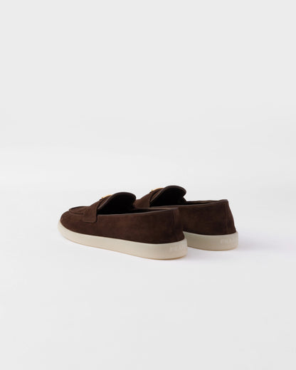 Suede leather loafers