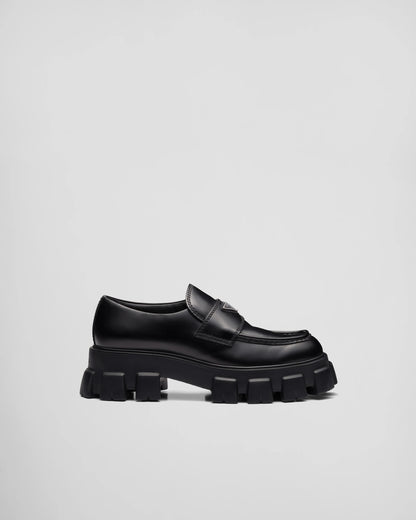 Monolith brushed leather loafers