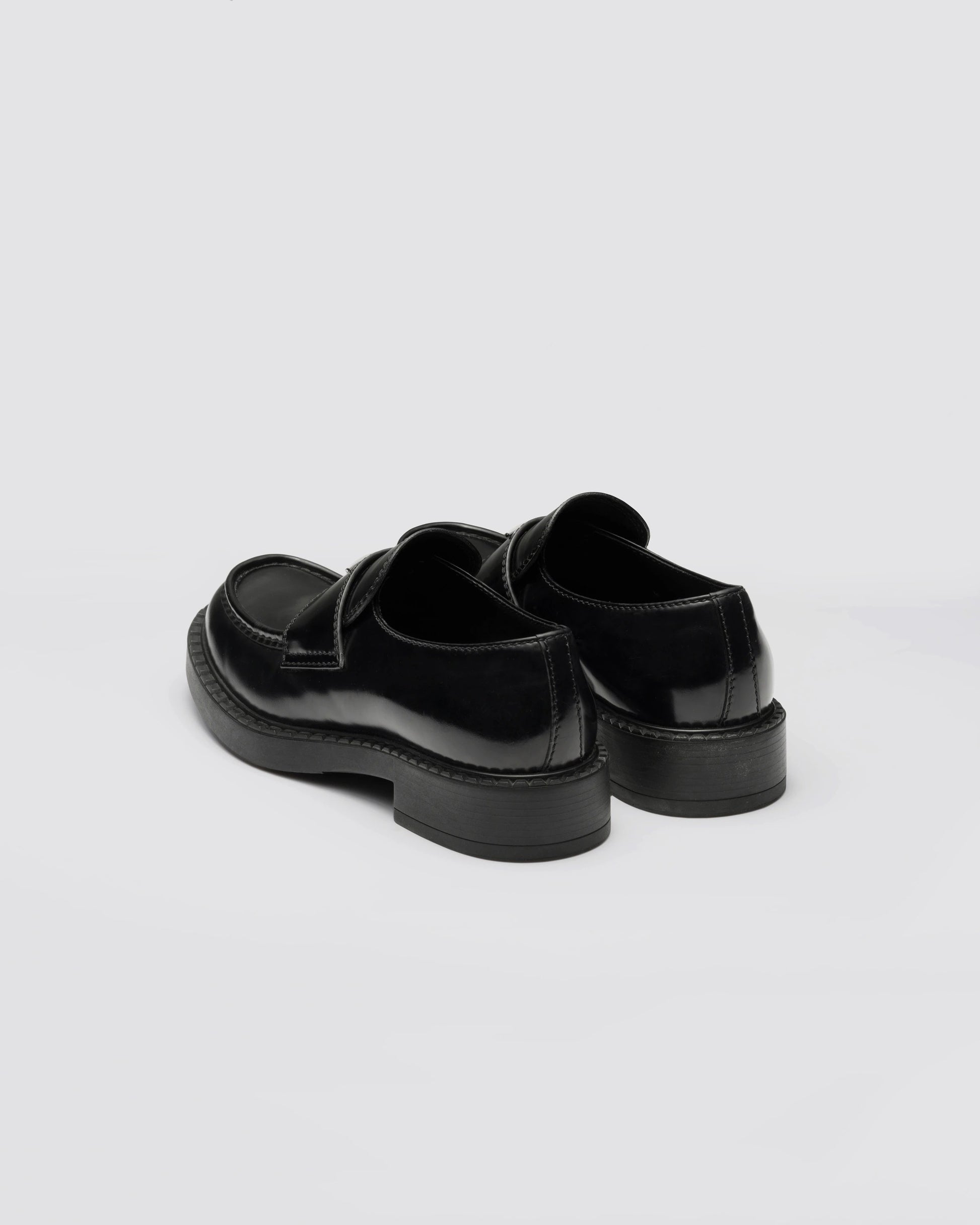 Chocolate brushed leather loafers