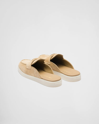 Suede mules