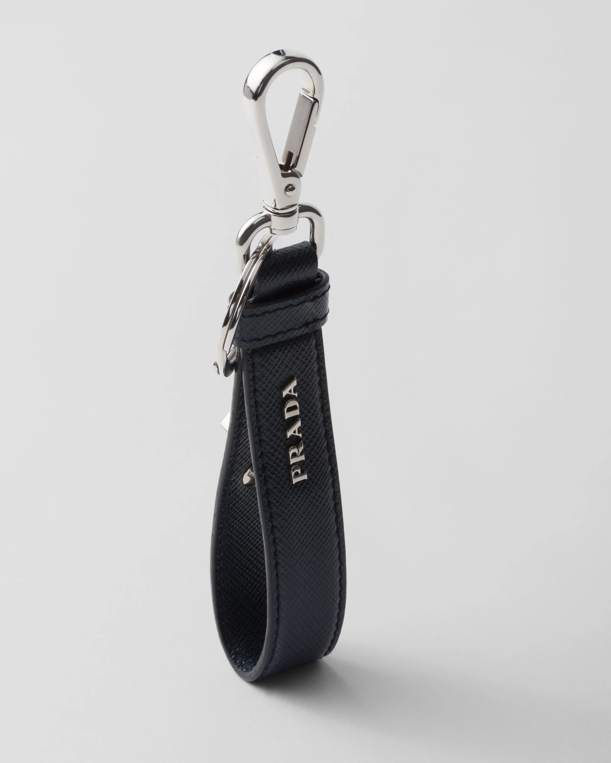 Saffiano leather keychain