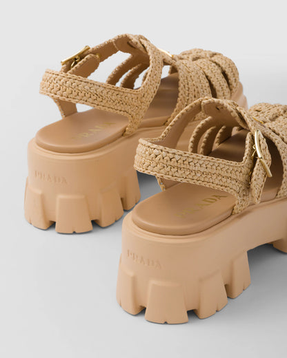 Monolith crochet cage sandals