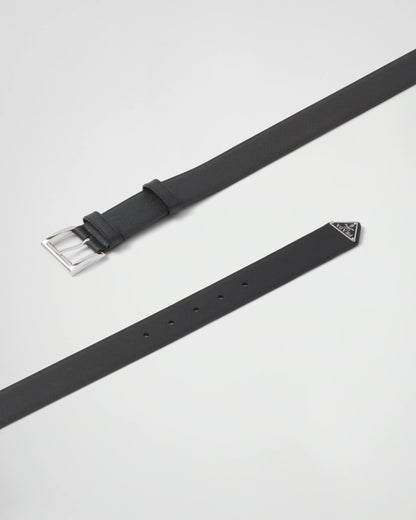 Saffiano leather belt