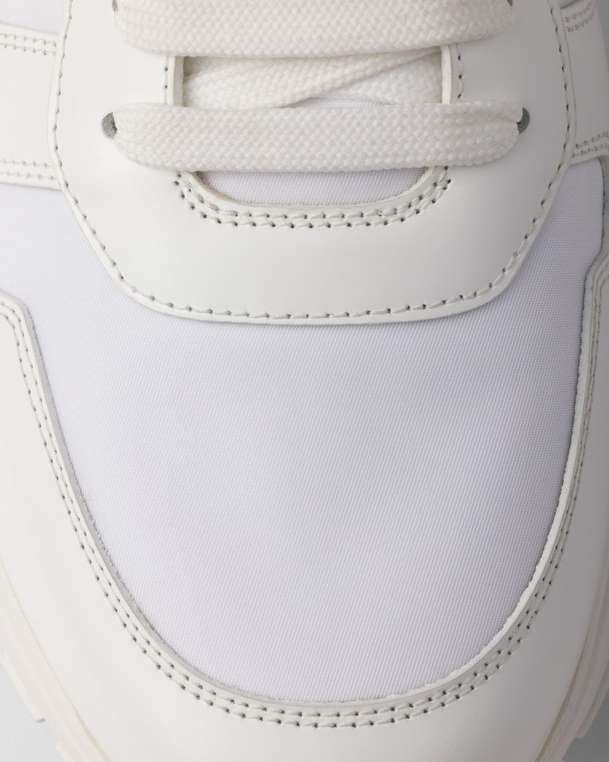 Prax 01 Re-Nylon and brushed leather sneakers
