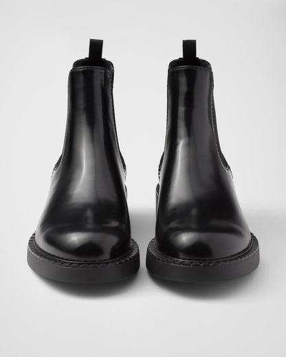 Brushed leather Chelsea boots