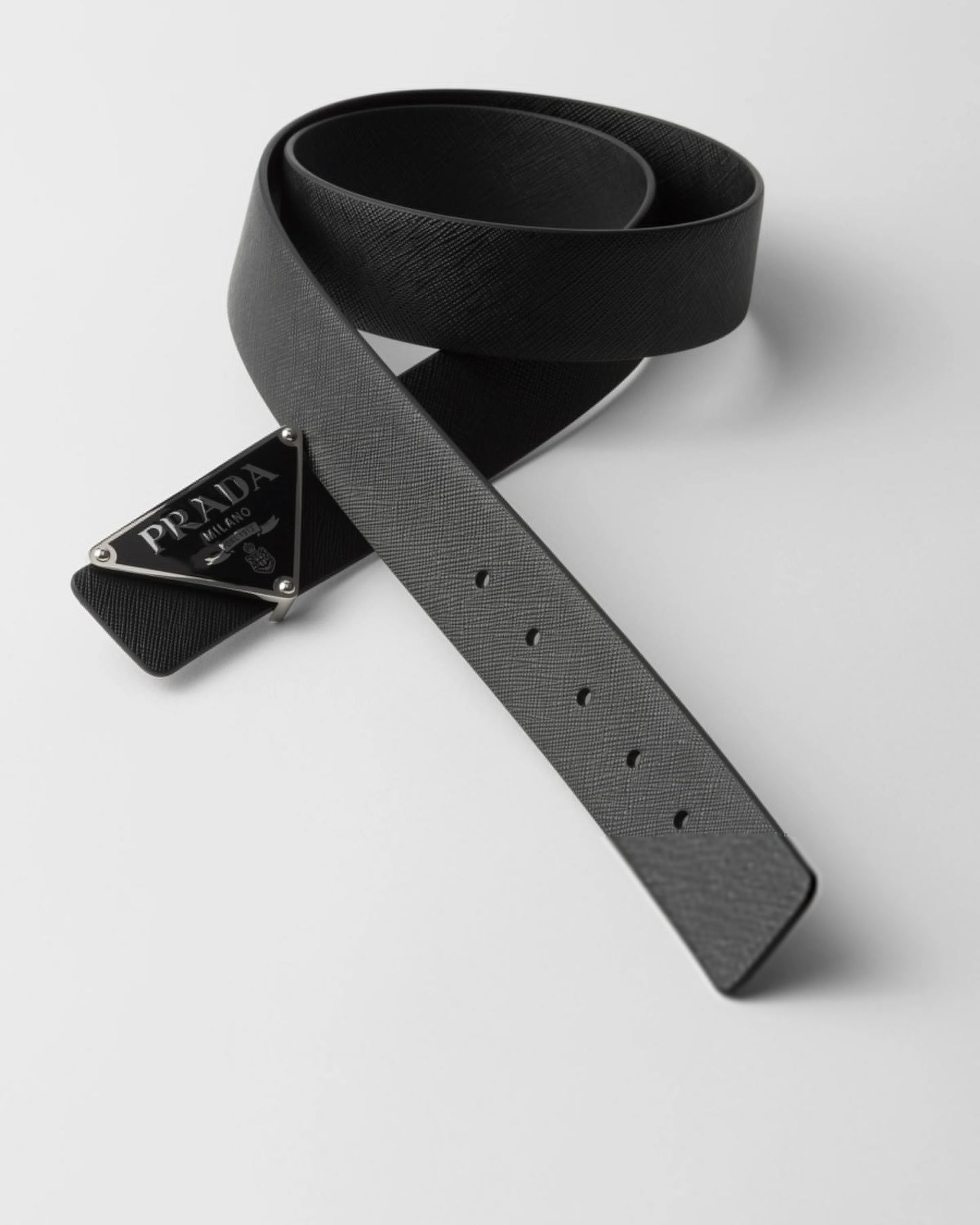 Reversible Saffiano leather belt strap