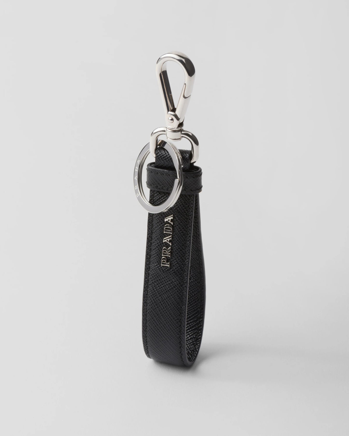 Saffiano leather keychain
