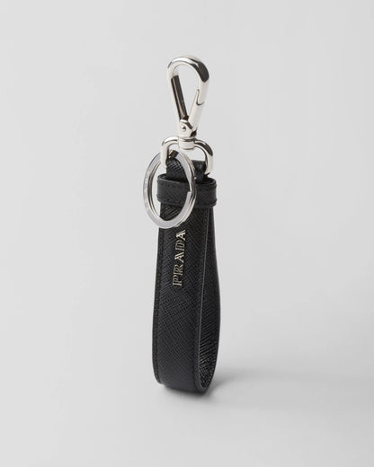 Saffiano leather keychain