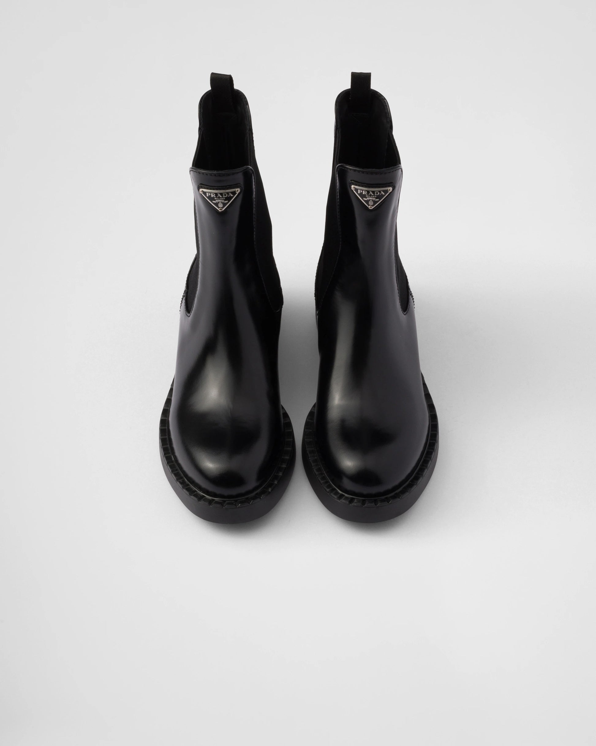 Chocolate brushed leather Chelsea boots
