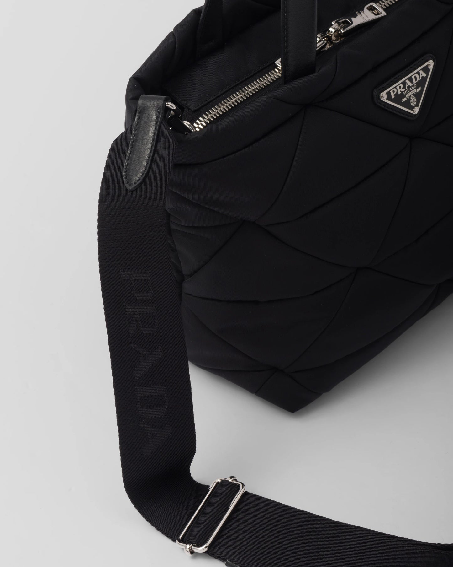 Padded Re-Nylon tote bag
