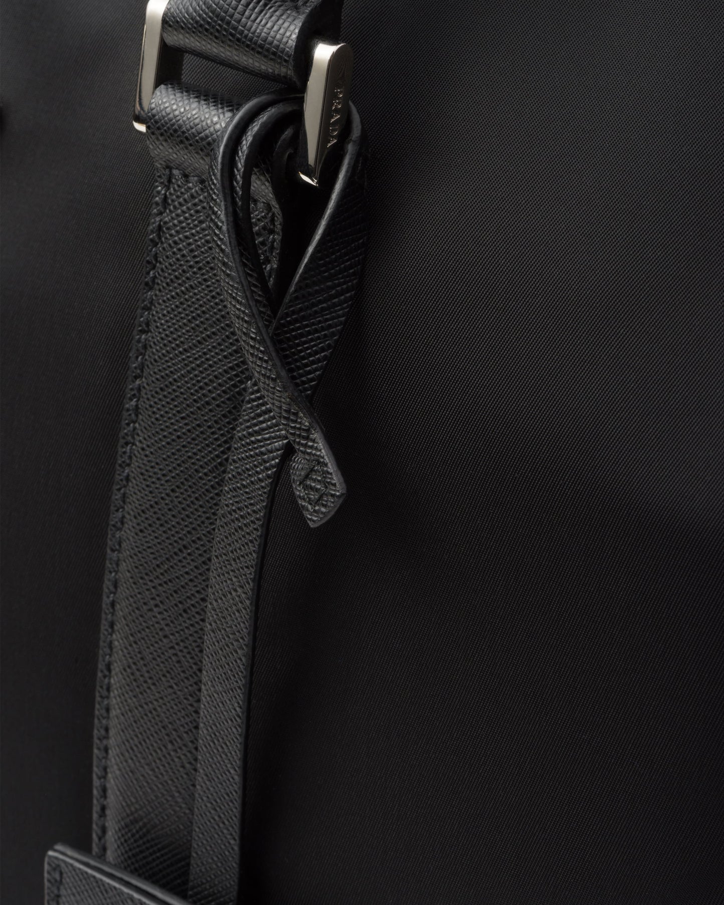Re-Nylon and Saffiano leather duffel bag