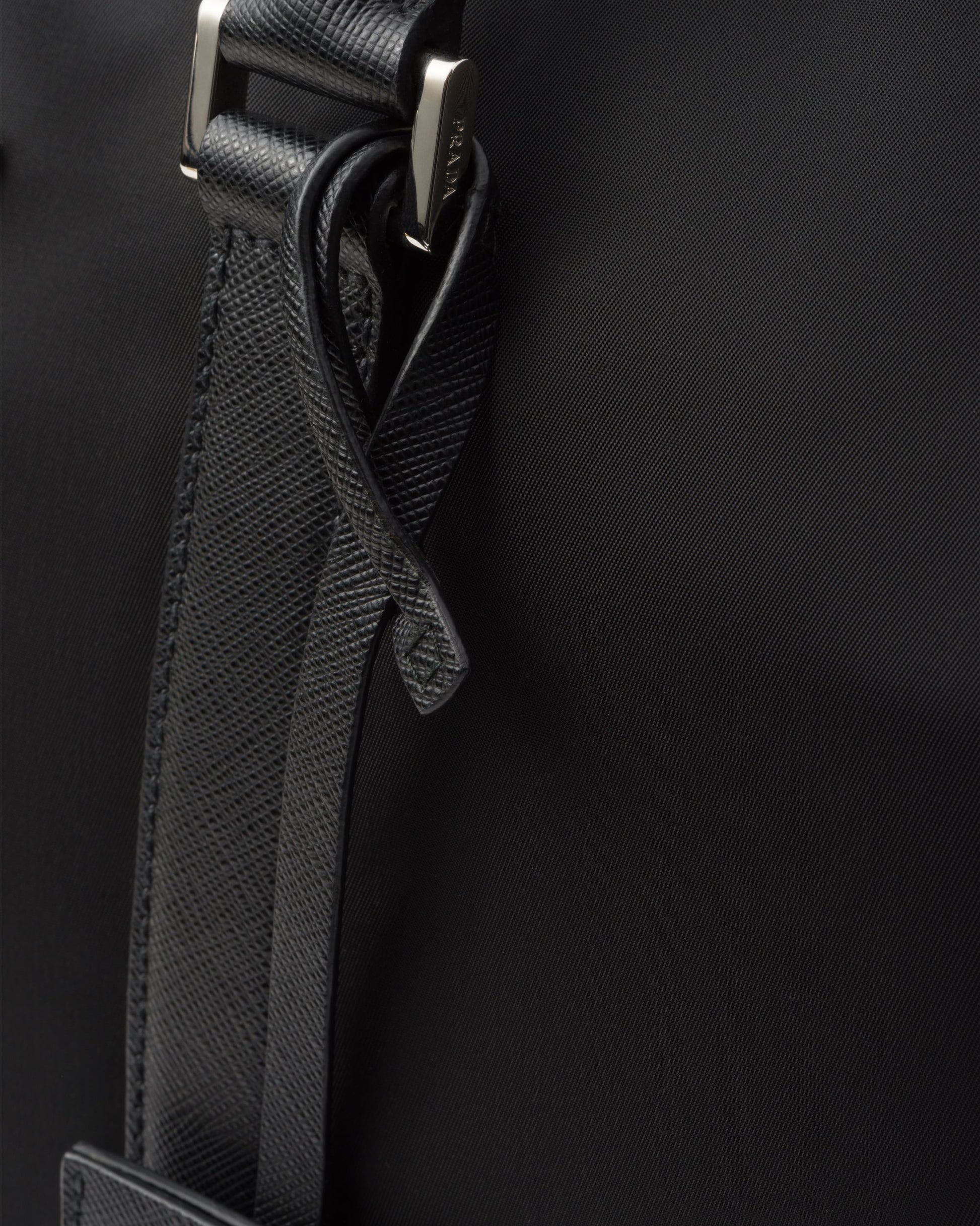 Re-Nylon and Saffiano leather duffel bag