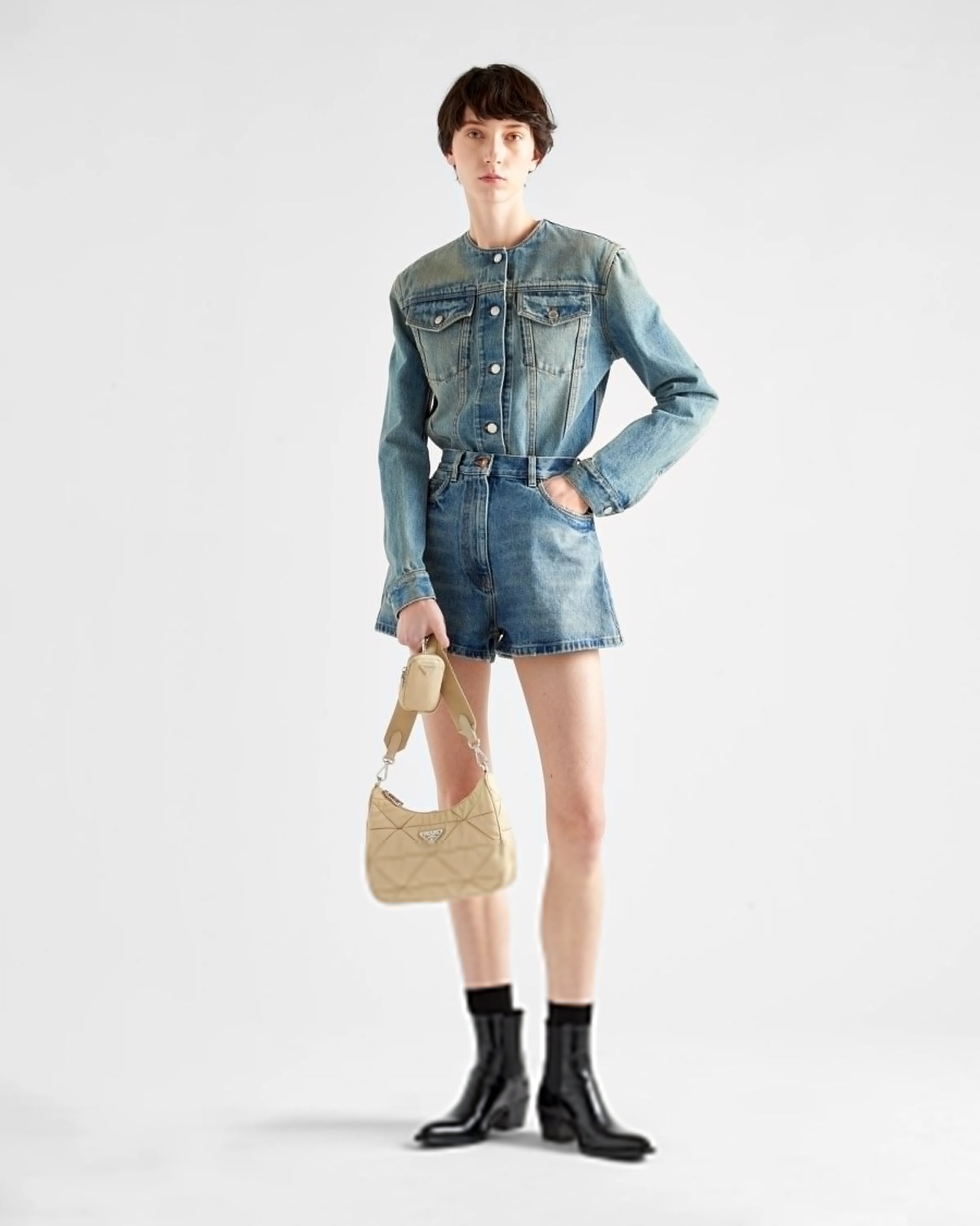 Padded Re-Nylon shoulder bag