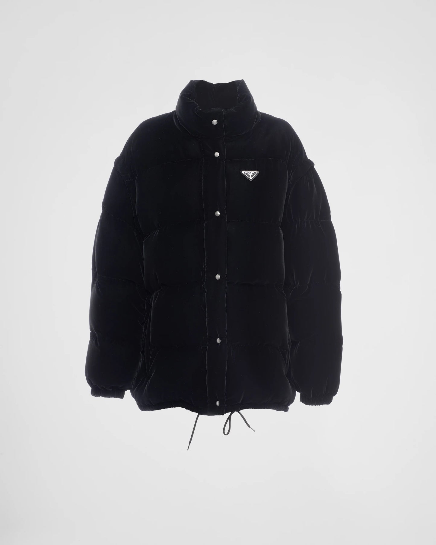 Convertible velvet down jacket