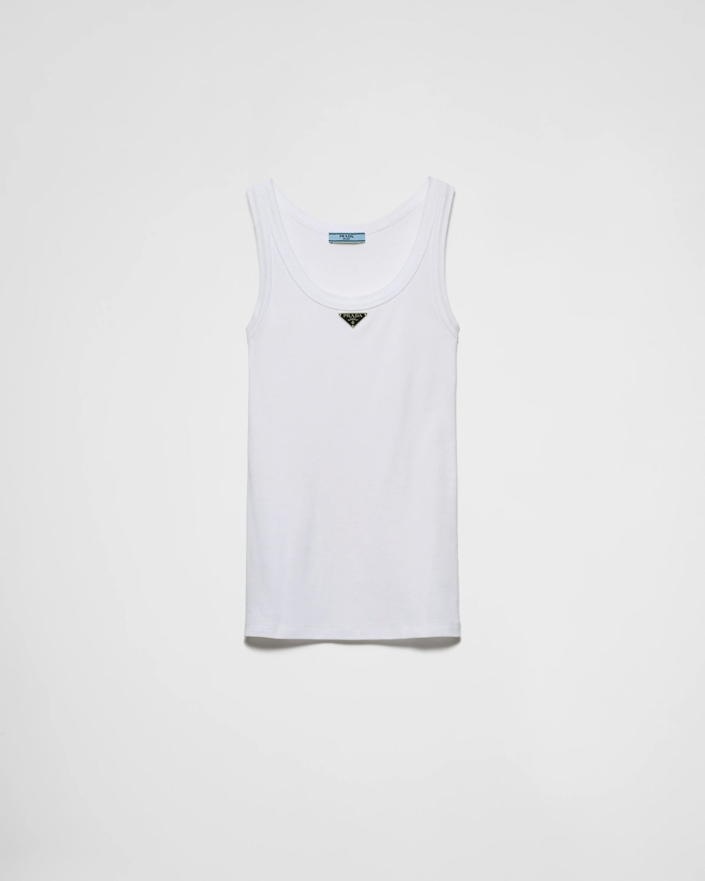 Ribbed knit jersey tank top