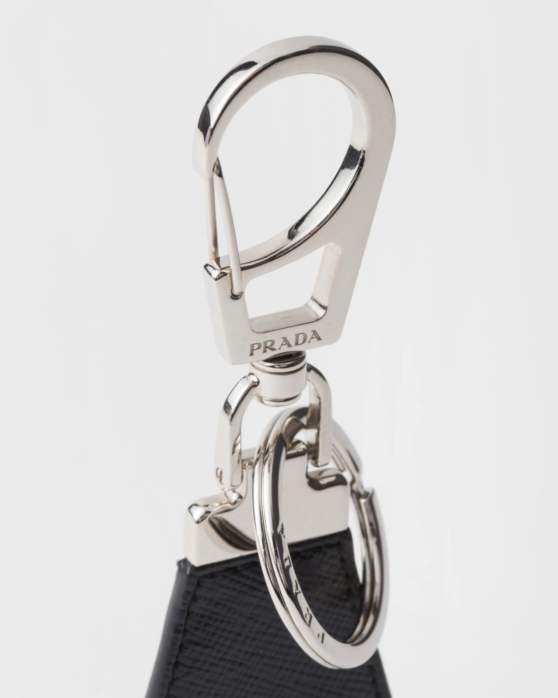 Saffiano leather keychain