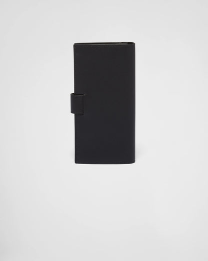 Large Saffiano and smooth leather wallet