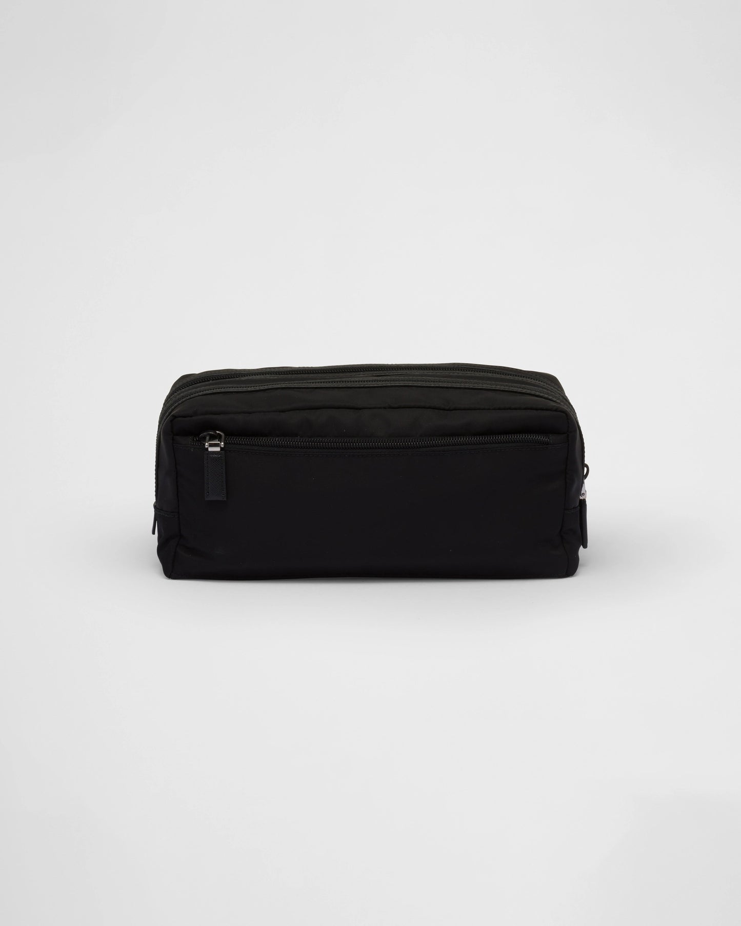Re-Nylon and Saffiano leather travel pouch