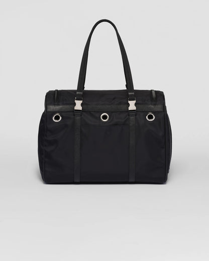 Re-Nylon and Saffiano leather pet bag