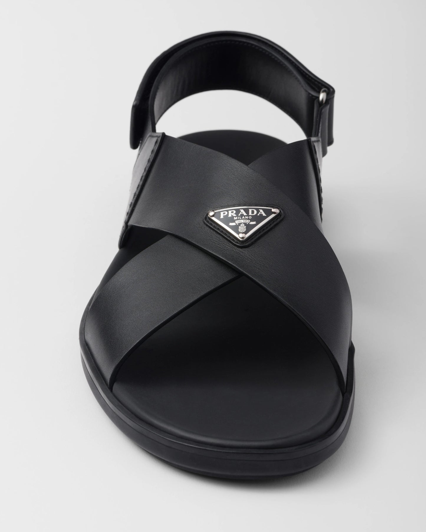 Crisscross leather sandals