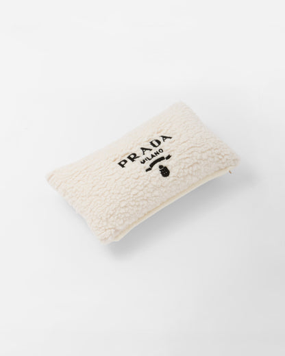 Faux-fur cashmere and wool throw pillow