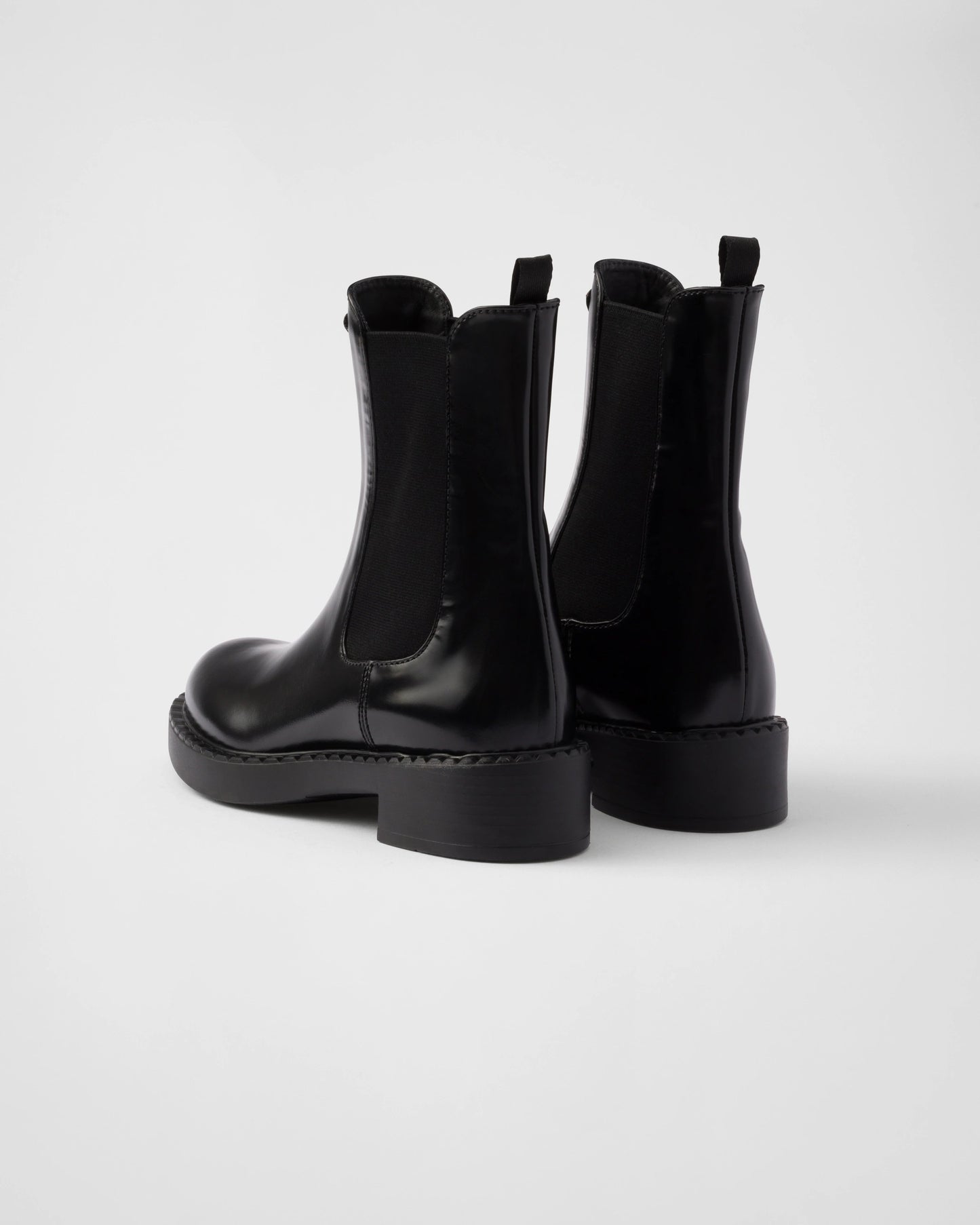 Chocolate brushed leather Chelsea boots