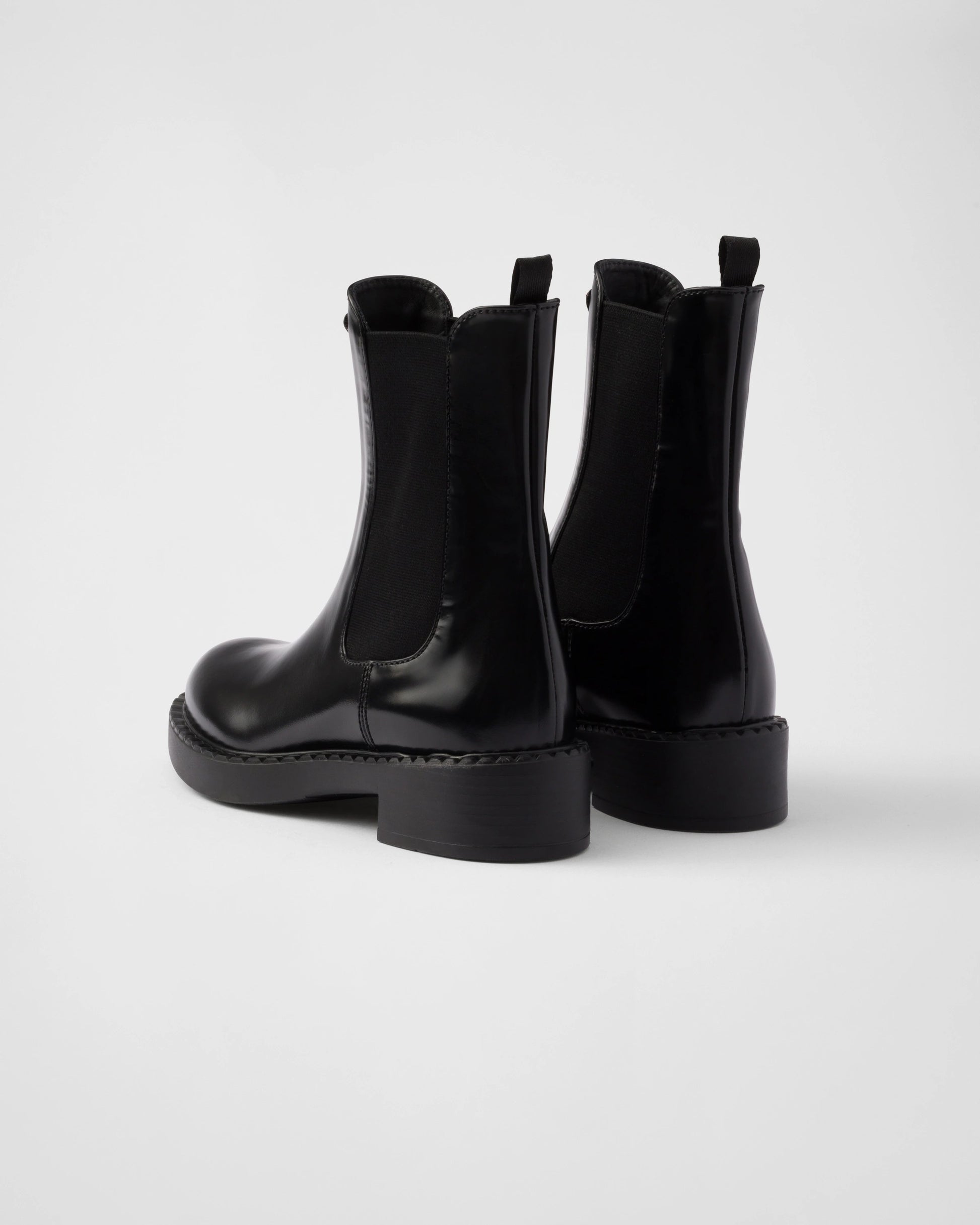 Chocolate brushed leather Chelsea boots