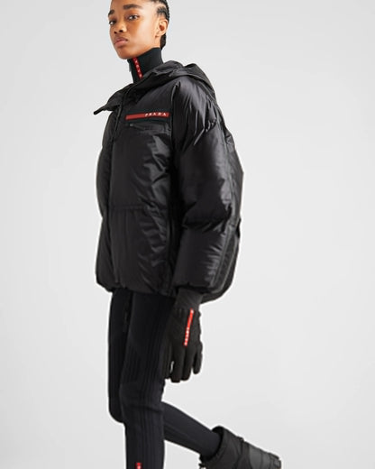Oversized technical Re-Nylon down jacket