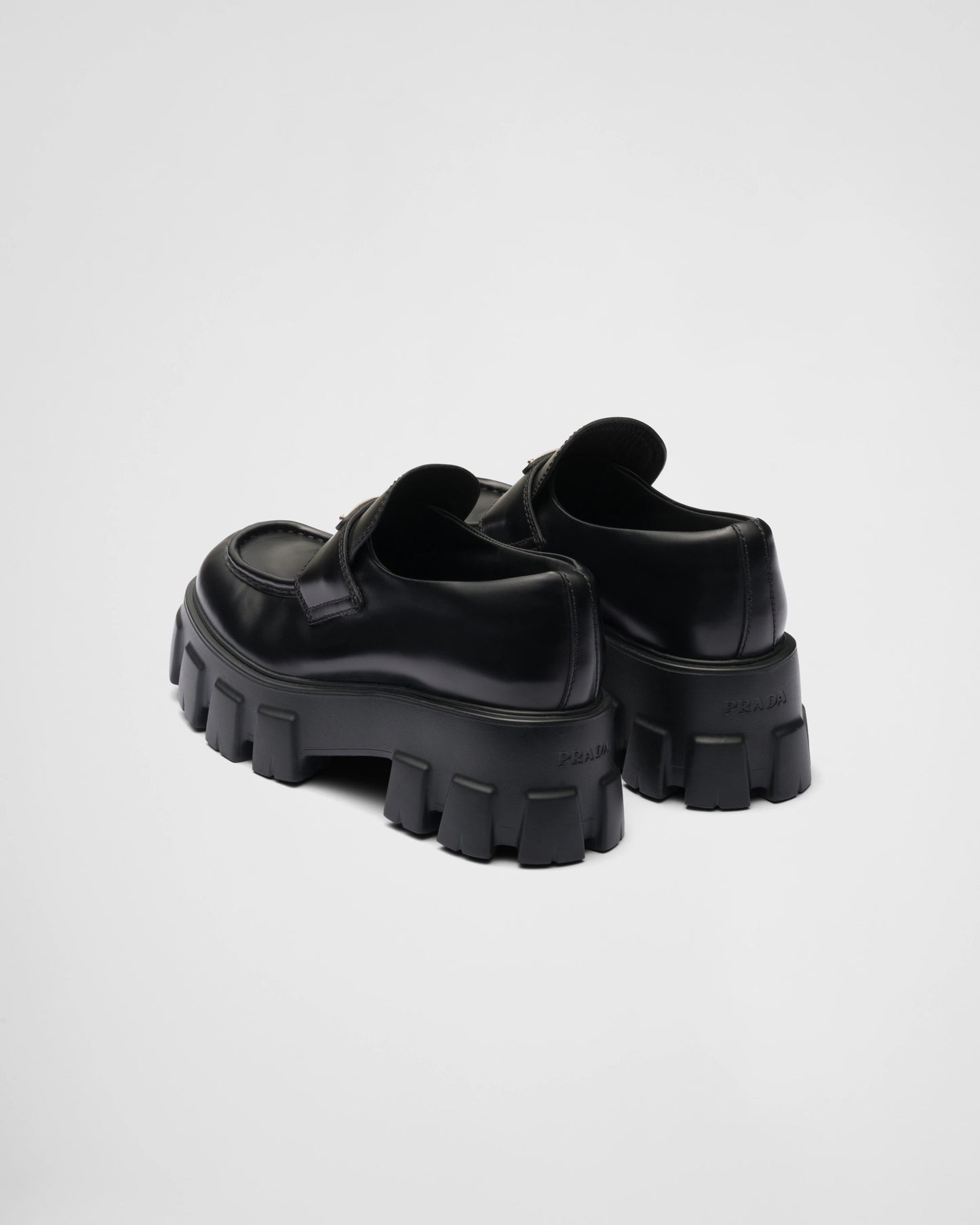 Brushed leather Monolith loafers