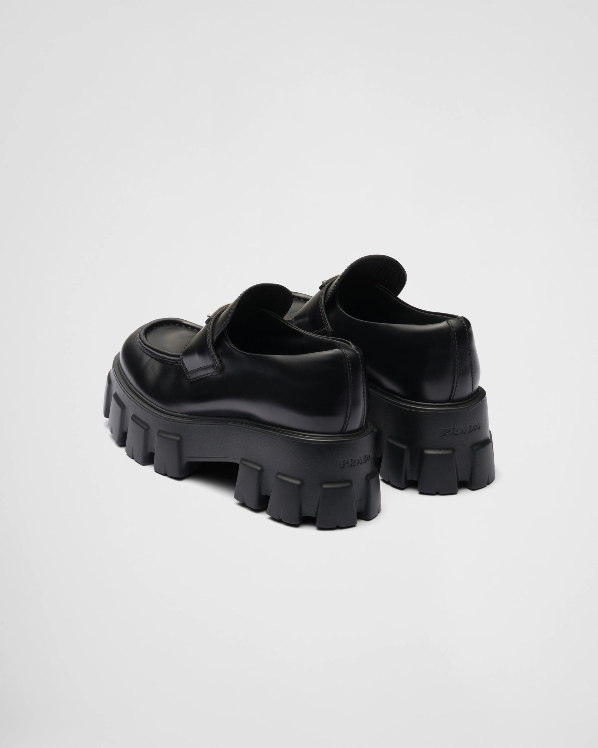 Brushed leather Monolith loafers