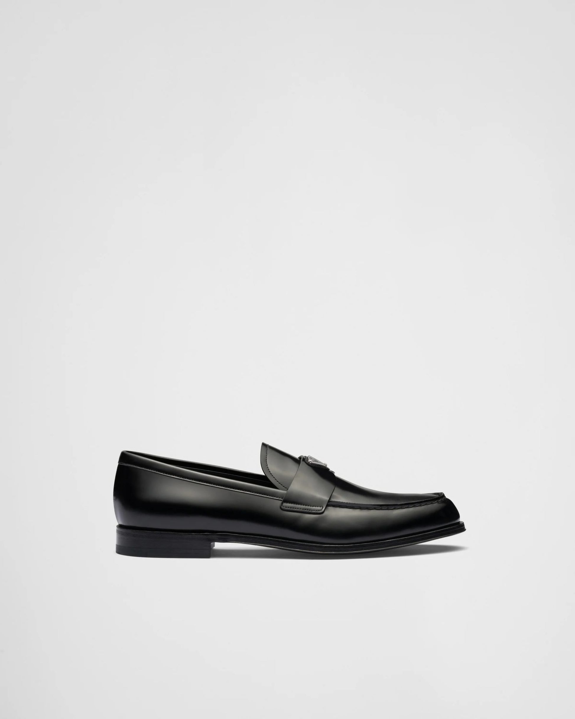 Brushed leather loafers