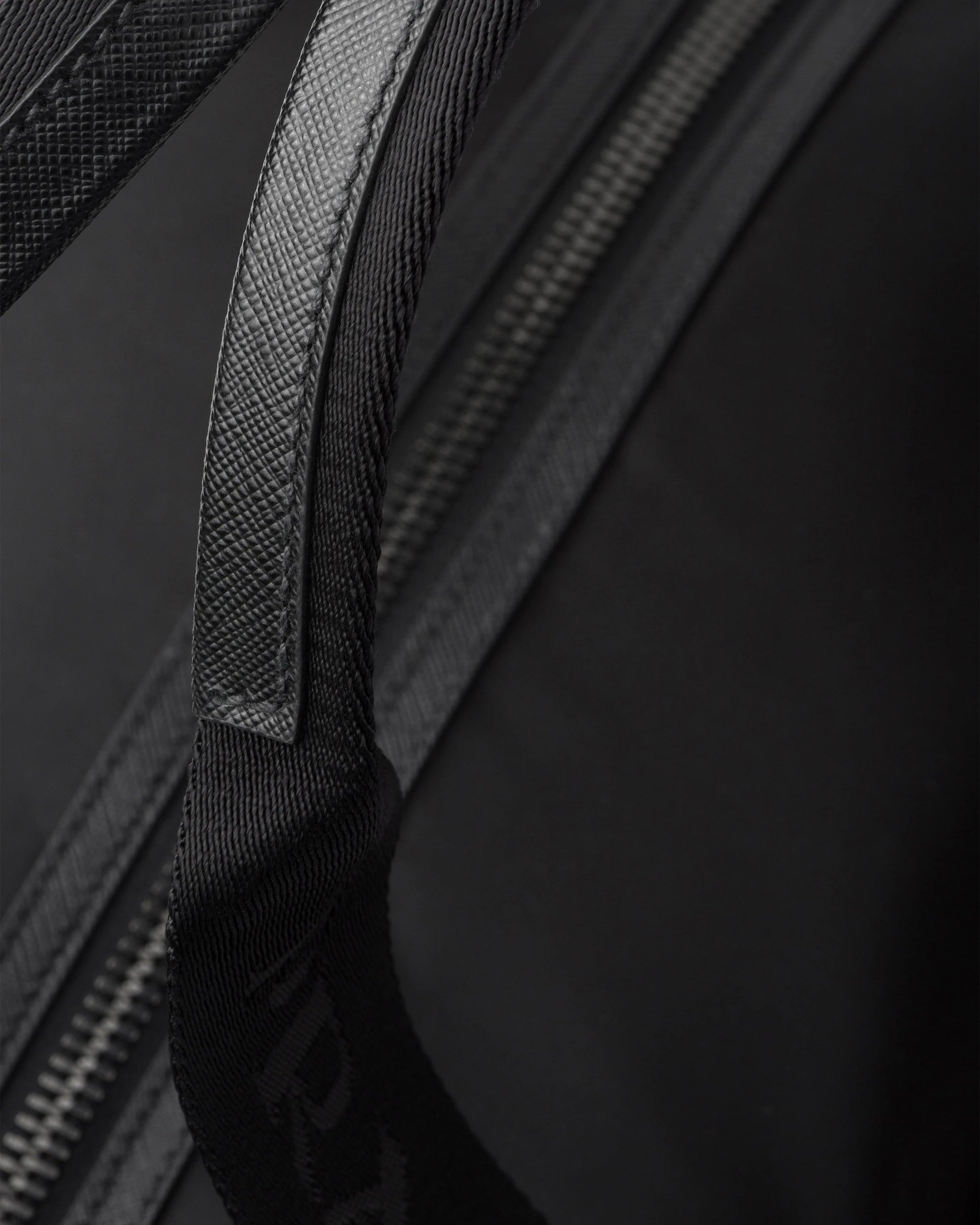 Re-Nylon and Saffiano leather duffle bag
