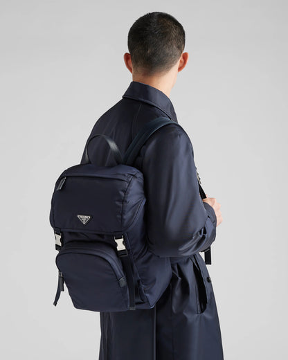 Re-Nylon and Saffiano leather backpack