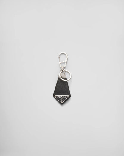Saffiano leather keychain