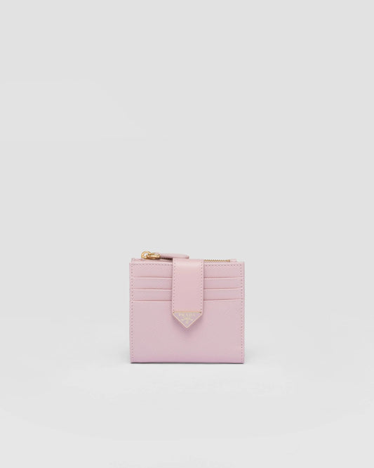 Small Saffiano and smooth leather wallet