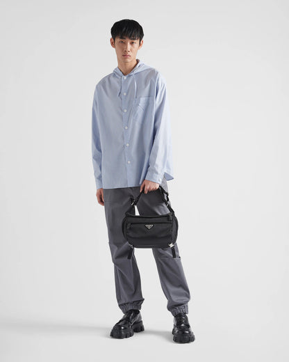 Re-Nylon and Saffiano leather shoulder bag