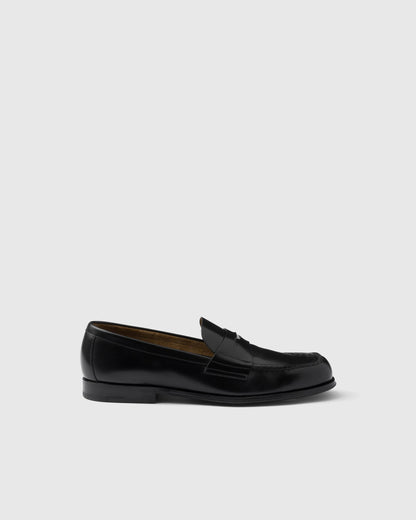 Brushed leather loafers