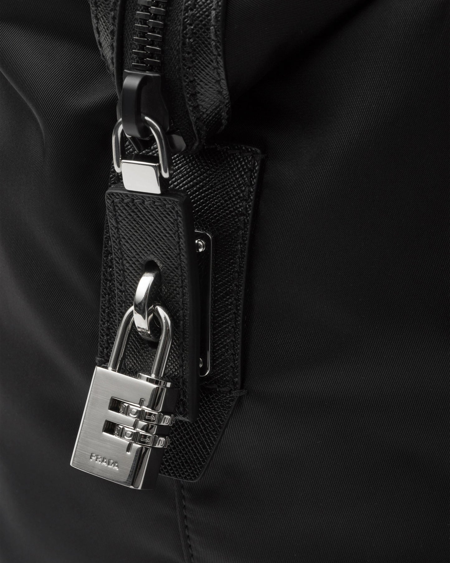Re-Nylon and Saffiano leather duffle bag