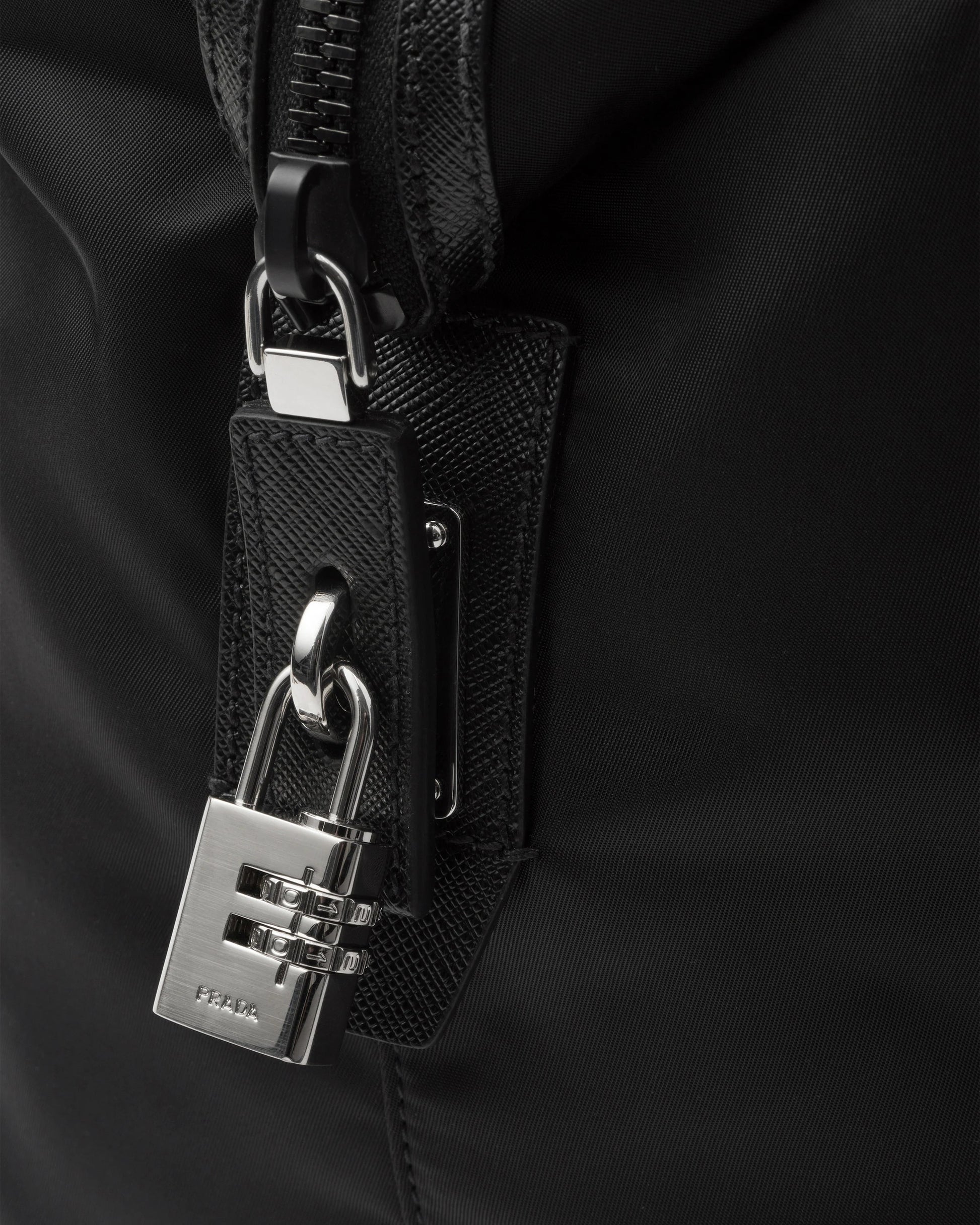 Re-Nylon and Saffiano leather duffle bag