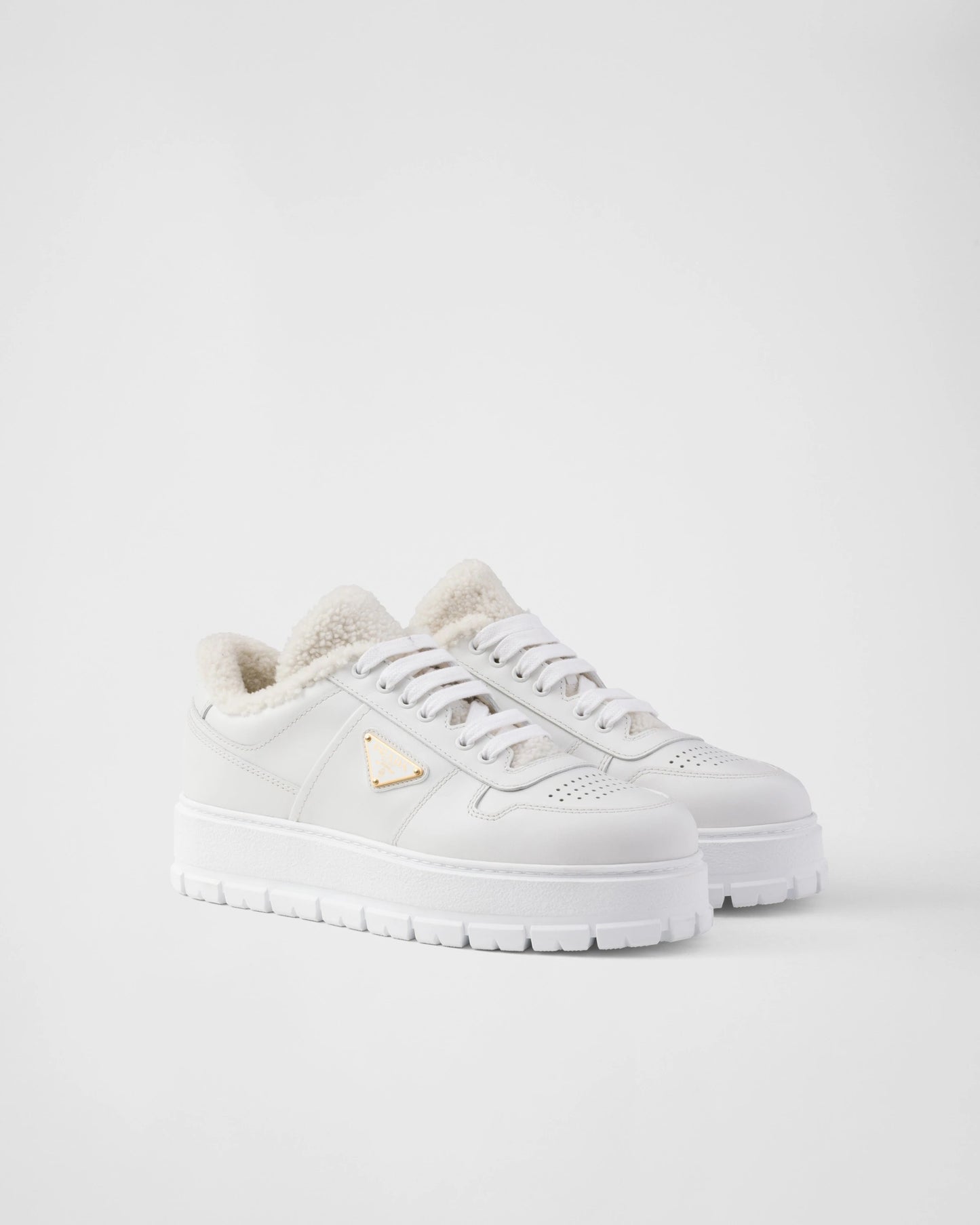 Leather laced sneakers