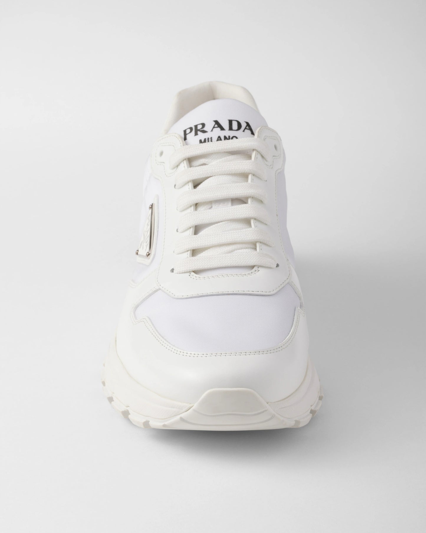 Prax 01 Re-Nylon and brushed leather sneakers