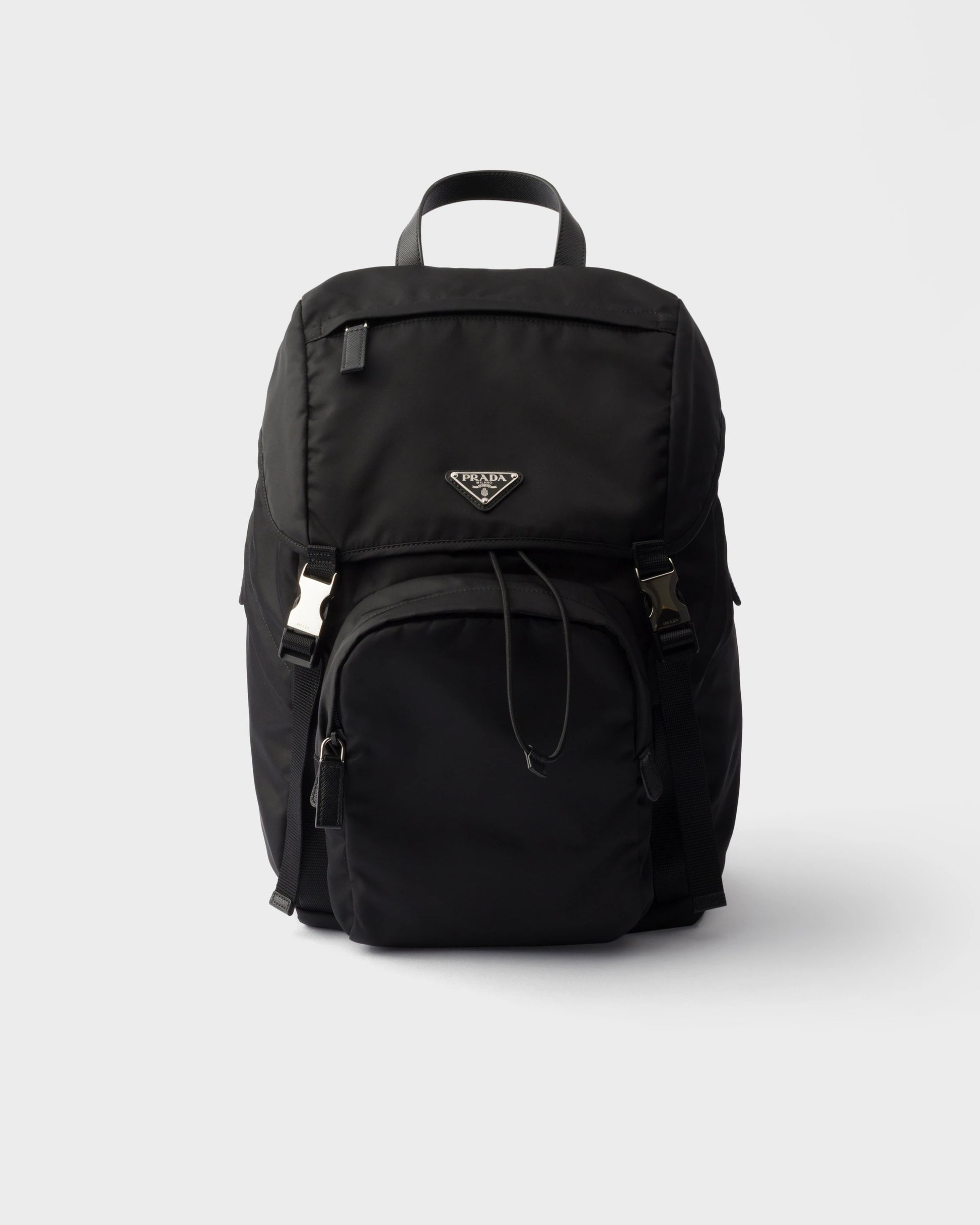 Re-Nylon and Saffiano leather backpack
