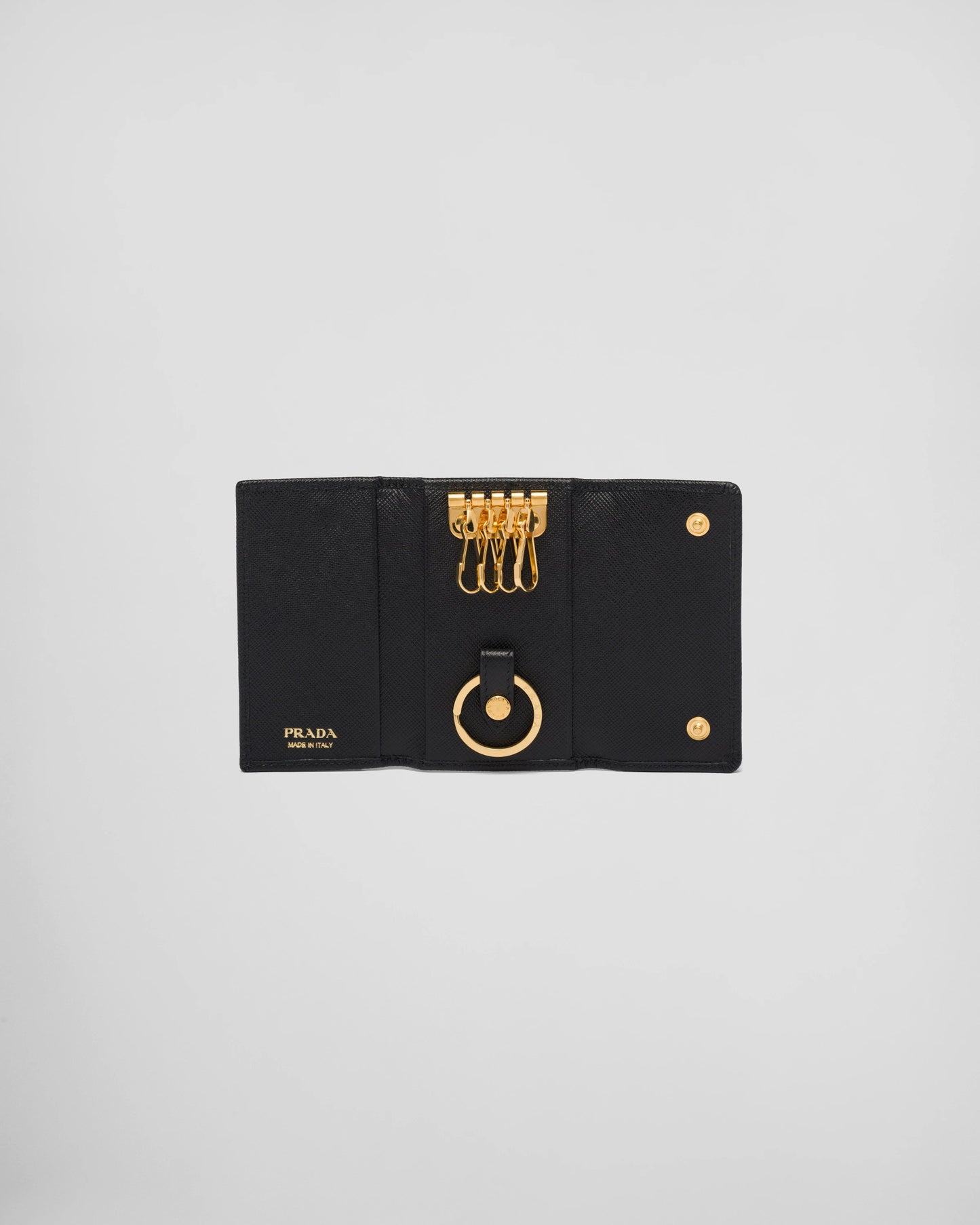 Saffiano leather keychain