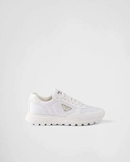 Prax 01 Re-Nylon and brushed leather sneakers