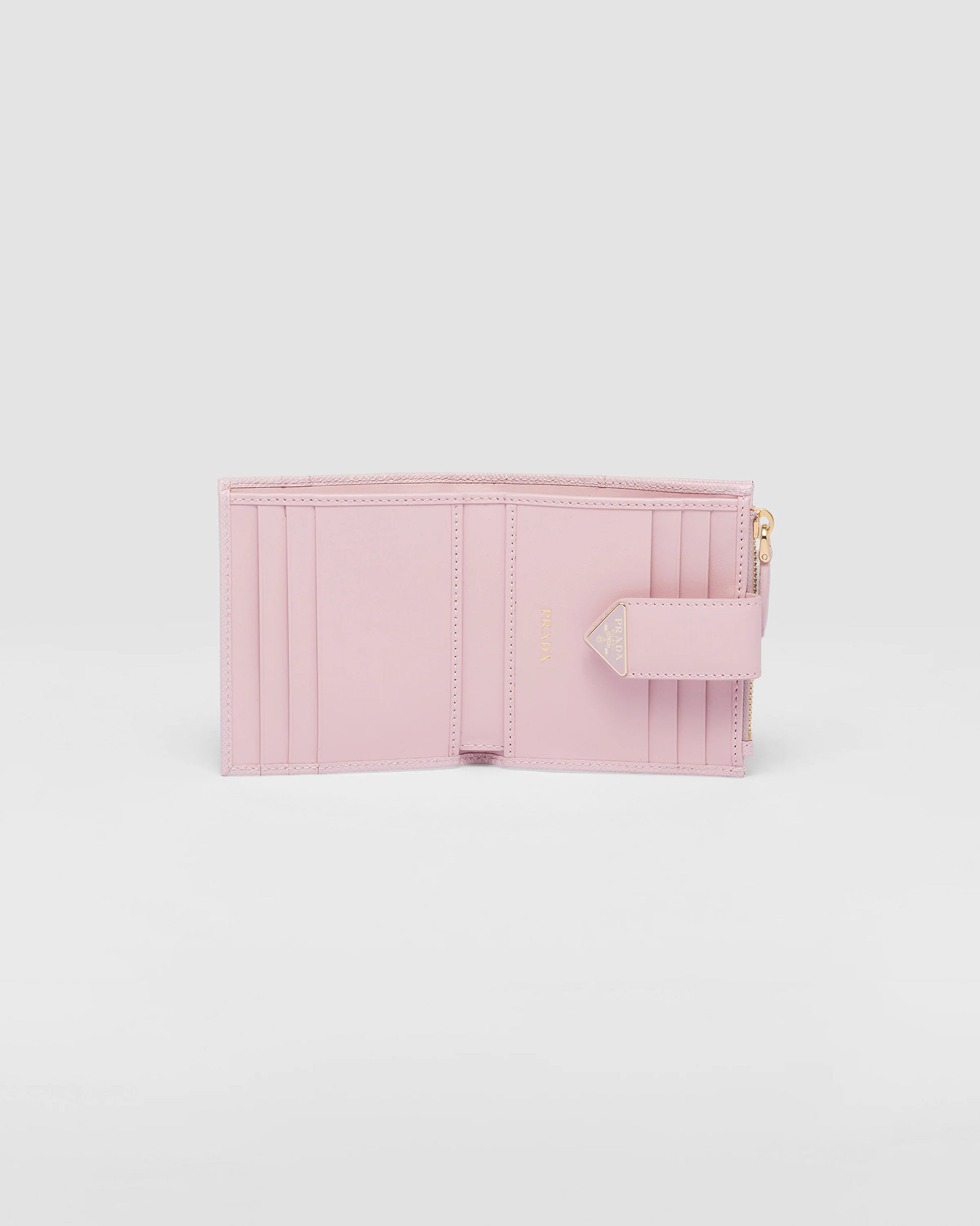 Small Saffiano and smooth leather wallet