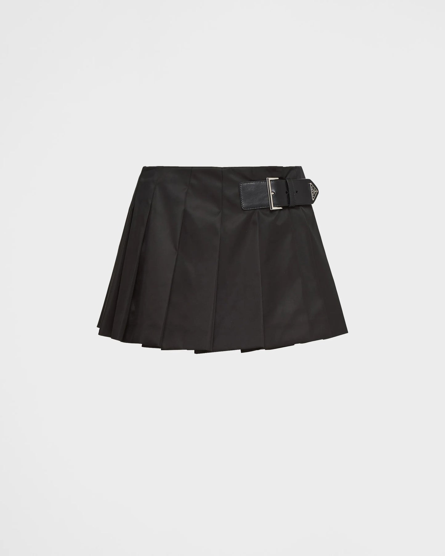 Pleated Re-Nylon miniskirt
