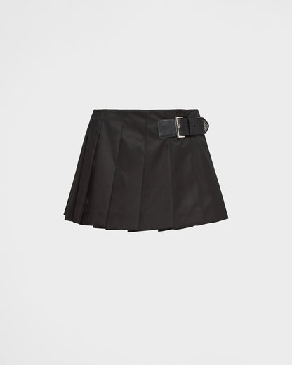 Pleated Re-Nylon miniskirt
